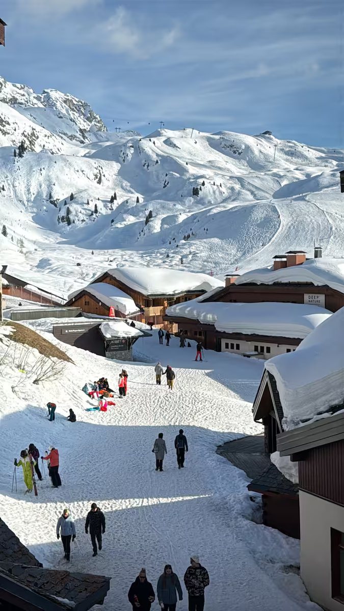 Vue sur les pistes
